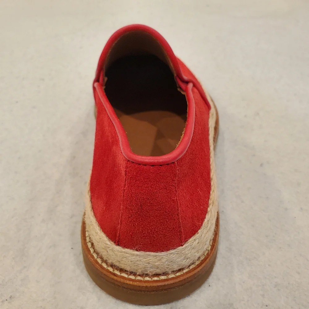 Aquatalia Zayn Suede Loafer Red Size 11.5 Shoes New